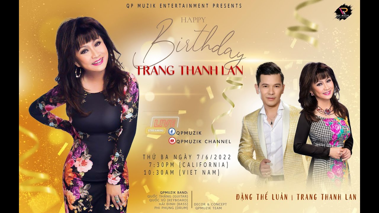 Livestream HPBD CS Trang Thanh Lan  | QP Muzik Band #qpmuzikstudio #trangthanhlan #dangtheluan