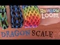 RAINBOW LOOM : Dragon Scale Cuff Bracelet - How To | SoCraftastic