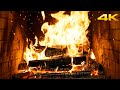 Kaminfeuer Mit Frostiger Nacht Knisternd Und Sanft Für Tiefe Konzentration Fireplace 4K