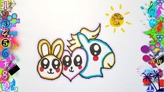 COMO DIBUJAR UNICORNIO Y AMIGOS KAWAII FACIL PARA NIÑOS | DIBUJOS FACILES PARA NIÑOS