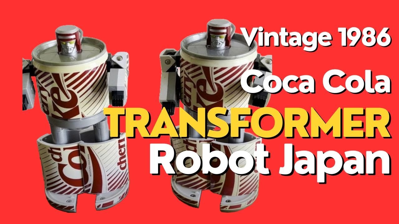 Vintage 1986 Coca Cola Cherry Can Transformer Robot Japan (Made in ...