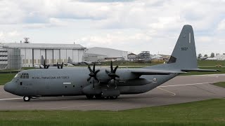 Royal Norwegian Air Force C-130J-30 Action at Cambridge Airport