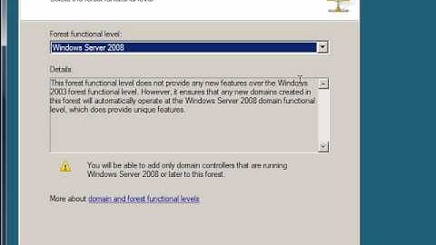 Windows Server 2008: create an Active Directory Domain Controller