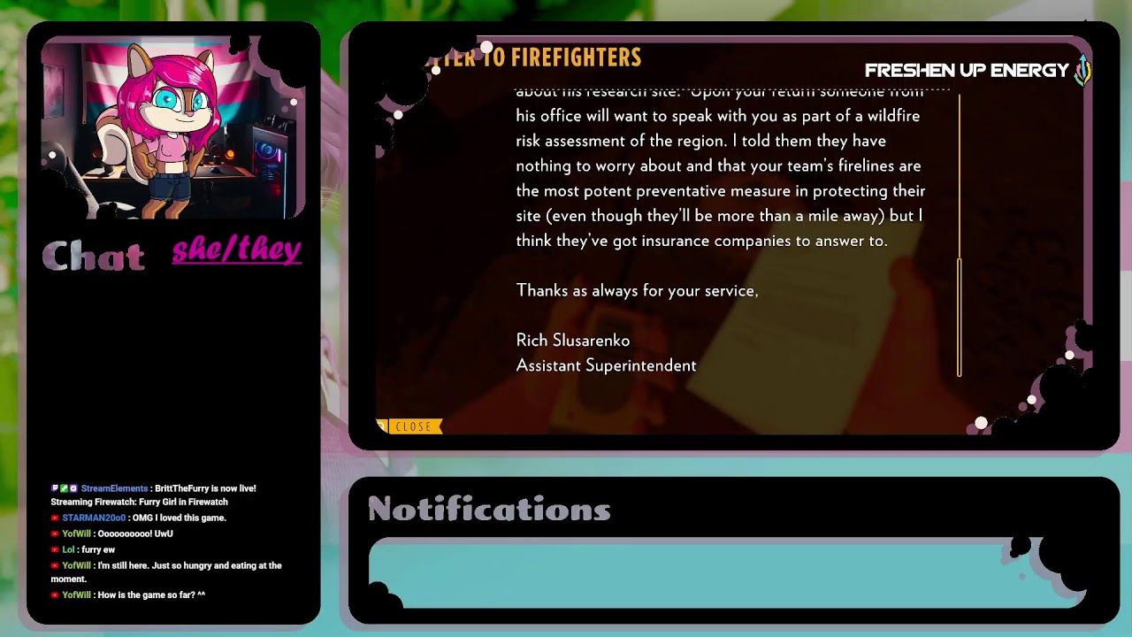 Furry Girl in Firewatch