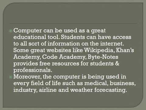 Advantages and disadvantages of computers - YouTube