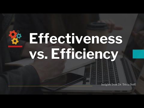 Effectiveness vs Efficiency