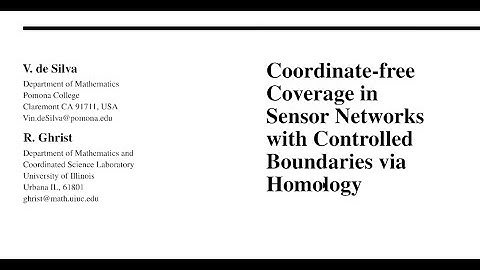 Applied topology 23: Paper Introduction: Coordinate-free coverage in sensor networks