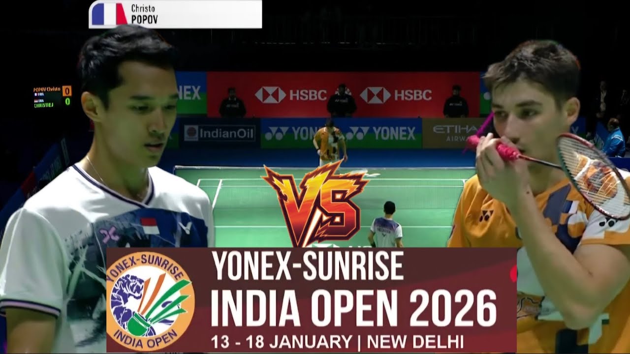 Jonatan Christie (INA) VS Christo Popov (FRA) | Quarterfinals India Open 2026