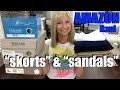 AMAZON Haul * BATTLE of the SKORTS & SANDALS * Help me decide!