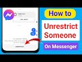 How to Unrestrict Someone On Messenger 2024 - Remove Restriction On Facebook Messenger