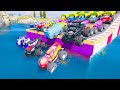 Cars 3 Monster McQueen truck and Mack All Cars DisneyLand Racing Game Part 2