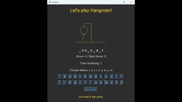 Hangman Game created by ChatGPT with prompts by me