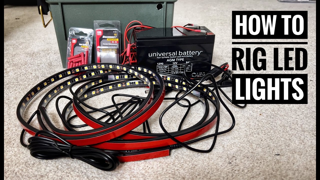 How To Rig LED Strip Lights To 12V Battery 