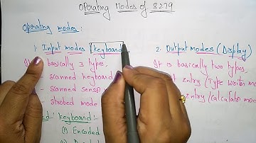 Operating modes of 8279 | keyboard & display modes|  | MPMC | Lec-34 | Bhanu Priya