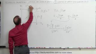 Mechanical Engineering  Centroids & Center of Gravity 5 of 35 Center of Gravity of a 1 4 Circe