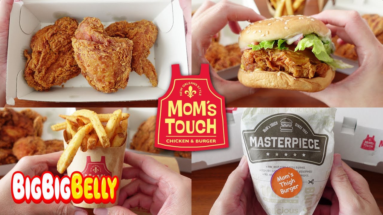 First Time Trying Mom's Touch Fried Chicken Korean Fast Food YouTube