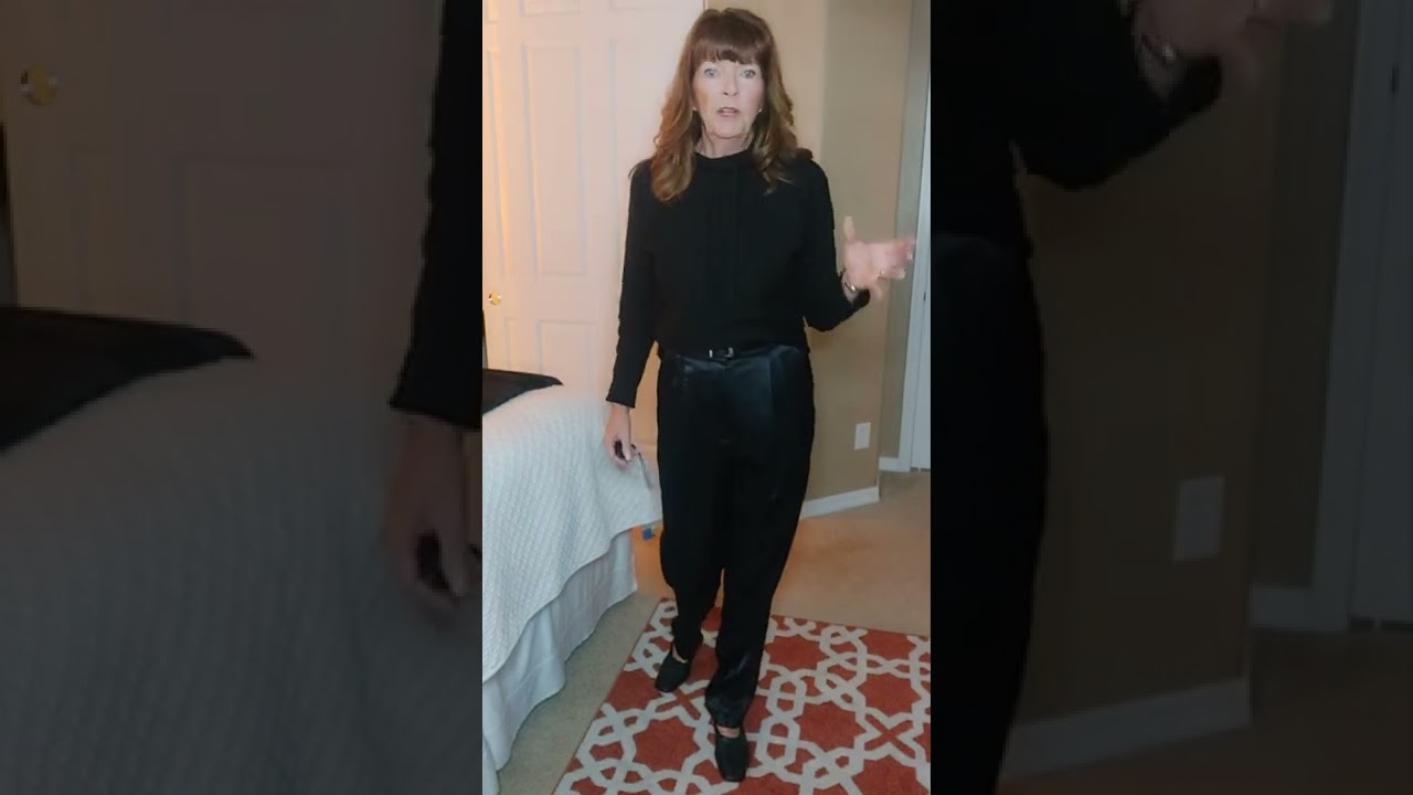 Satin pants styled 3 ways! Fashion Over 50!
