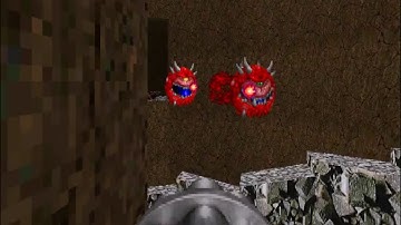 Cacodemons fight in Doom II (example 2)