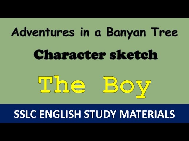 English Eduspot  SSLC English Exam Preparations Character Sketches of  some important characters