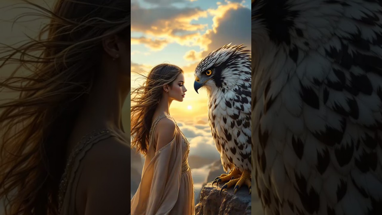Cute girl ➕ eagle fusion 