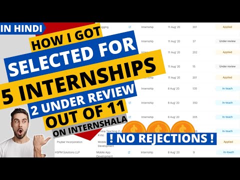 How I Got Selected For 7 Internships On Internshala | How to Get Selected for Interships Online