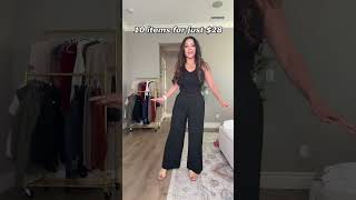 Elastic Drawstring High Waist Linen Feel Slimming Wide Leg Trousers