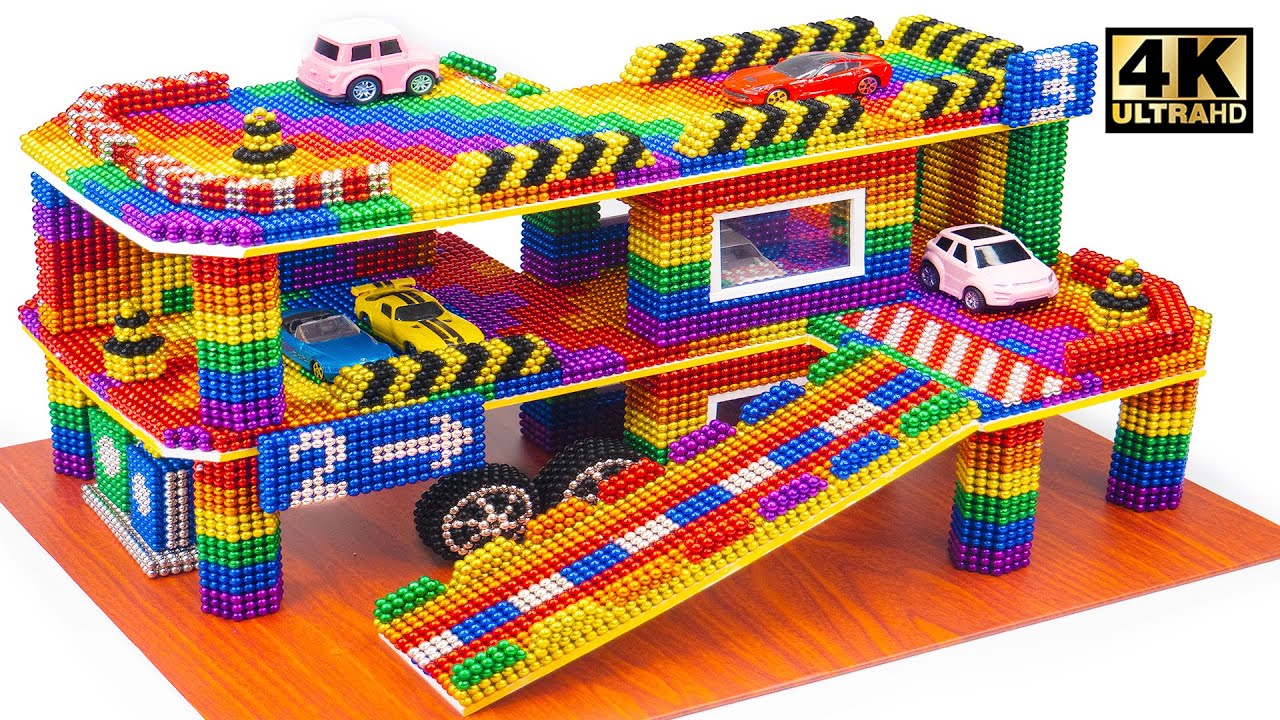 Drastisk ødemark hellige DIY - Build Colorful Car Parking Building Sets From Magnetic Balls  (Satisfying ASMR) | MW Series - YouTube