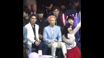 Woozi singing along to AKB48