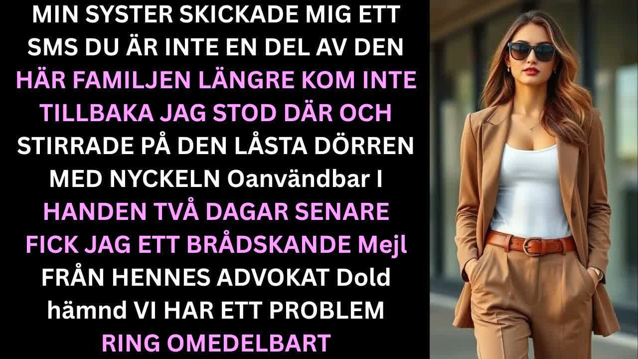 Min syster låste ute mig och sa att jag inte hade något hem längre sedan ringde hennes advokat