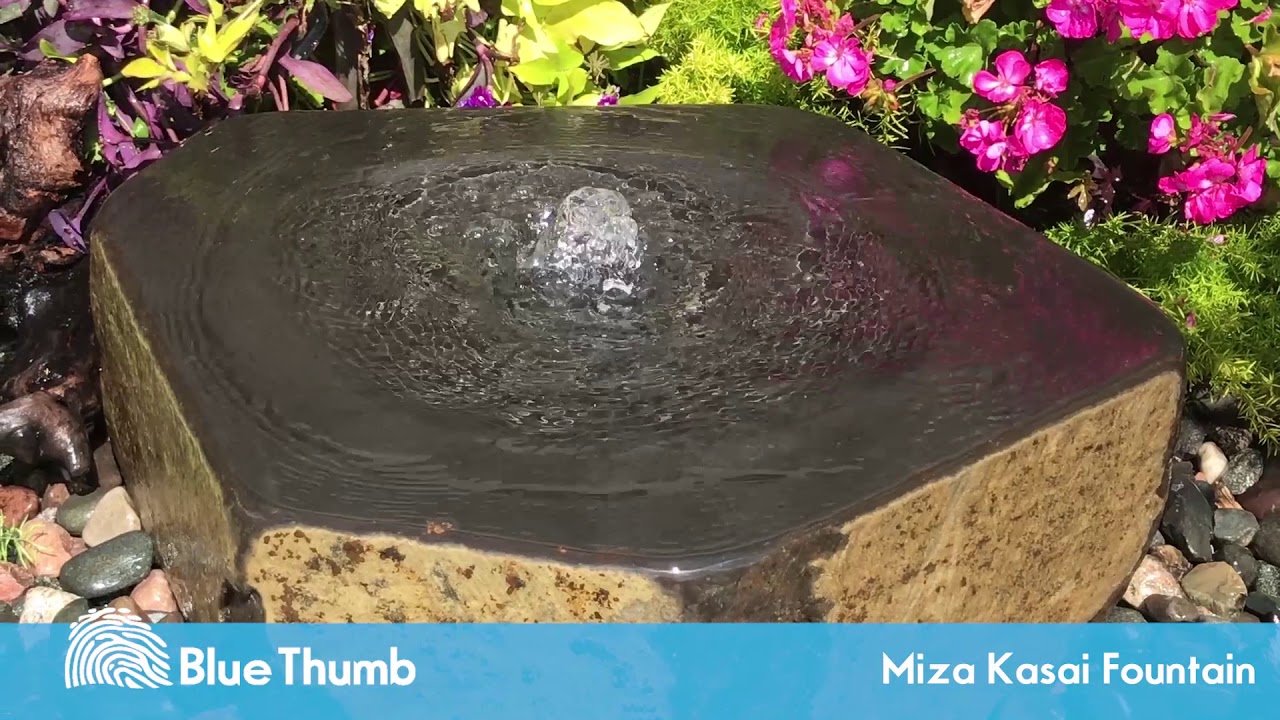 Zenshu Mizu Kasai Fountain | Blue Thumb Basalt Water Feature