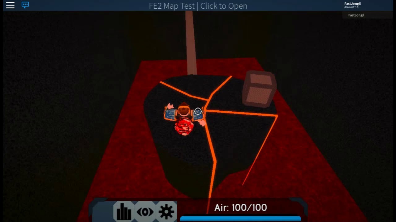 Roblox Fe2 Map Test Magma Planet With Another Account - red magma insignia roblox