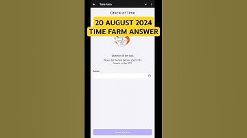 Time Farm Answer Today 20 August | Time Farm Oracle Of Time 20 August #timefarmanswer #20august