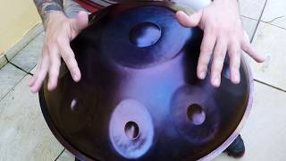 10pouces, dor/é BuoQua Tambour /à Main Handpan Instrument de Musique Id/éal pour M/éditation Personnelle Spectacles Musicoth/érapeutes