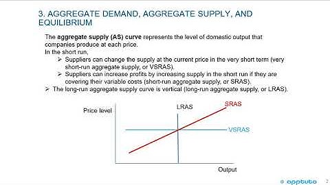 explain the aggregate supply curve in the short run and long run;