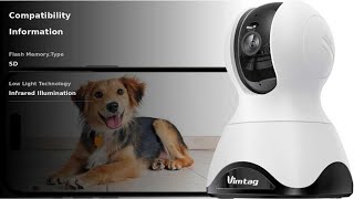 Vimtag 2.5K Pet Camera – 360° Indoor Security Cam with AI Motion Tracking & 2-Way Audio