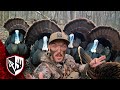 Surrounded by birds  actionpacked turkey bowhunt