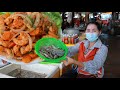 Buy shrimp for crispy eating - Shrimp head can be cooked - Market show - Shrimp recipe