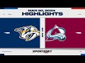 Nhl highlights  predators vs avalanche  march 30 2024