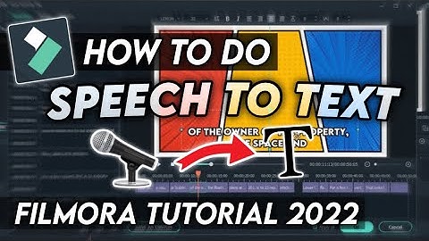 HOW TO DO SPEECH TO TEXT IN FILMORA | SPEECH TO TEXT TUTORIAL | FILMORA 11