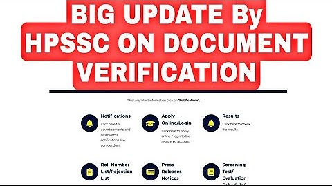 Big Update by HPSSC on Document Verification
