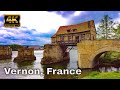 Vernon france 4k  walk  northern france