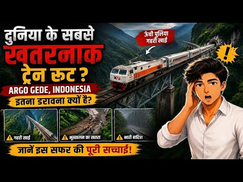 दुनिया की सबसे डरावनी ट्रेन? 😱 इंडोनेशिया की Argo Gede Train का खतरनाक सफर!