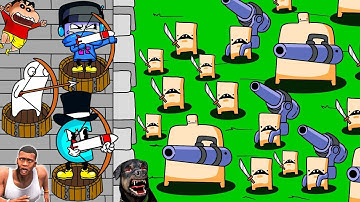 SHINCHAN NOOB VS PRO VS HACKER IN ARROW WAR WITH FRANKLIN & CHOP | DREAM SQUAD OP