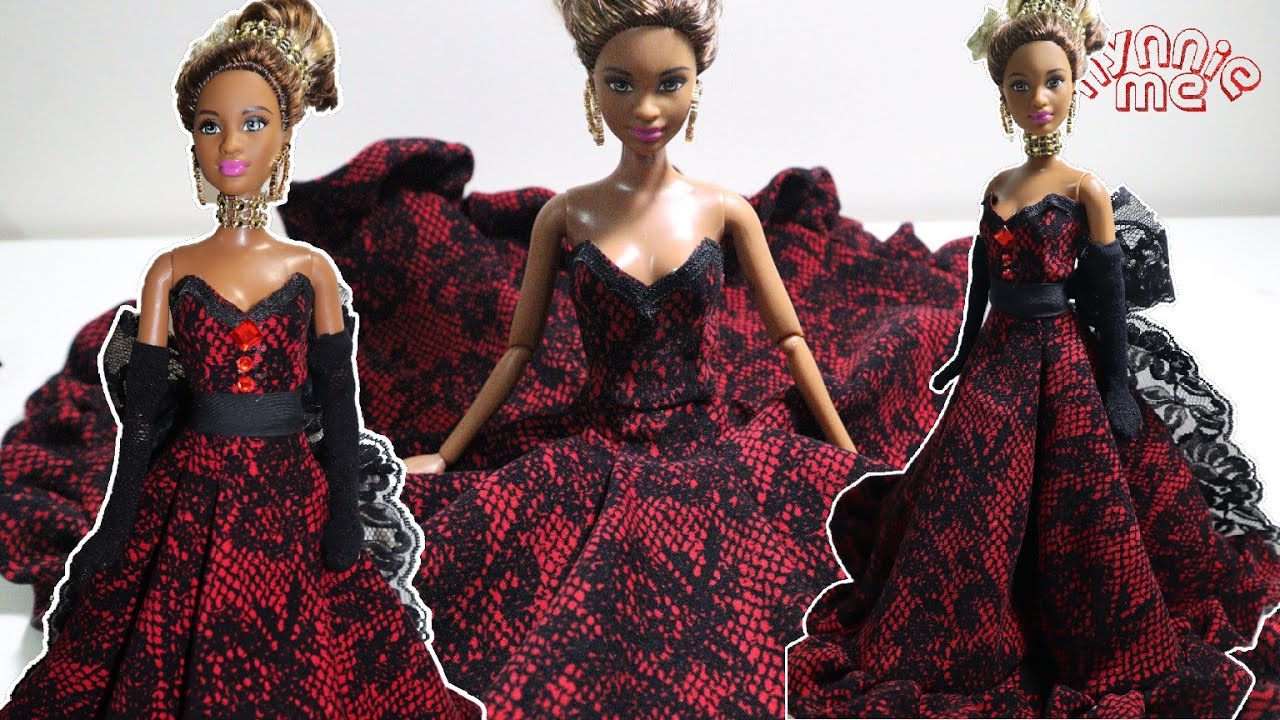 DIY Panel Gown for Barbie (Ball Gown) - YouTube