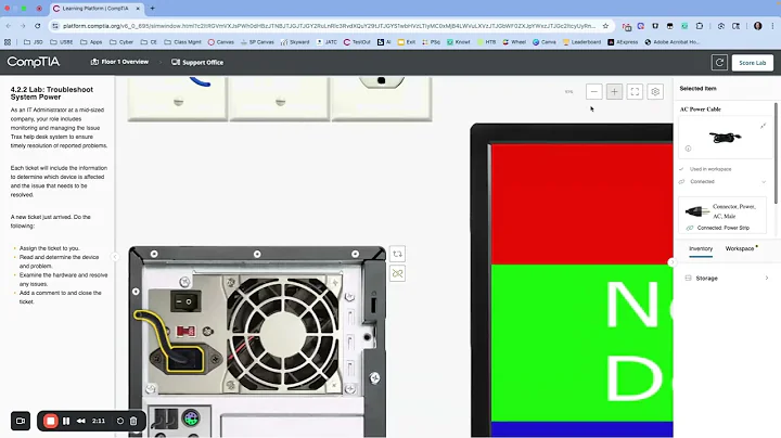 CompTIA A+ 4.2.2 Lab  Troubleshoot System Power
