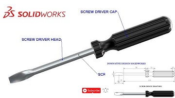 Screw Driver In Solidworks | Assembly Of Screwdriver | #solidworks | #autocad | @CADCAMTUTORIALBYMAHTABALAM