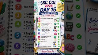 🔥 Day 15 Target Series | SSC CGL 2026 Preparation Journey