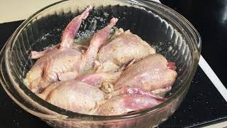 السمان المحشي/ وطريقة مختلفة جدا لتسويته /stuffed quail.ايمن حسن