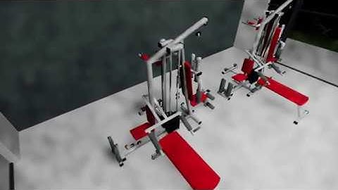 google sketchup Pro 2019 3d small gym room rendering video