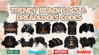 TRENDY BLACK LOCS & DREADLOCKS CODES + LINKS | Brookhaven, Bloxburg & Berry Avenue | ROBLOX